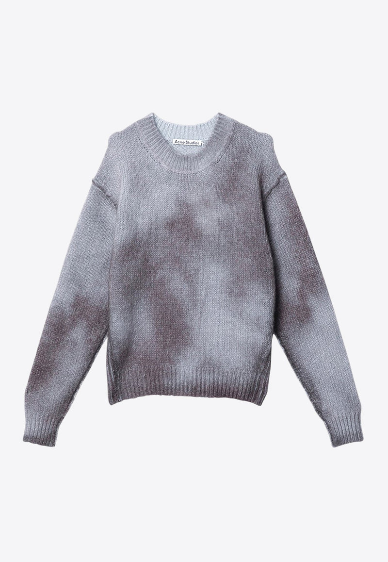 Sprayed Knit Wool-Blend Sweater