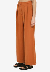 Pleated High-Rise Pants