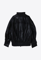 Faux Leather Padded Jacket