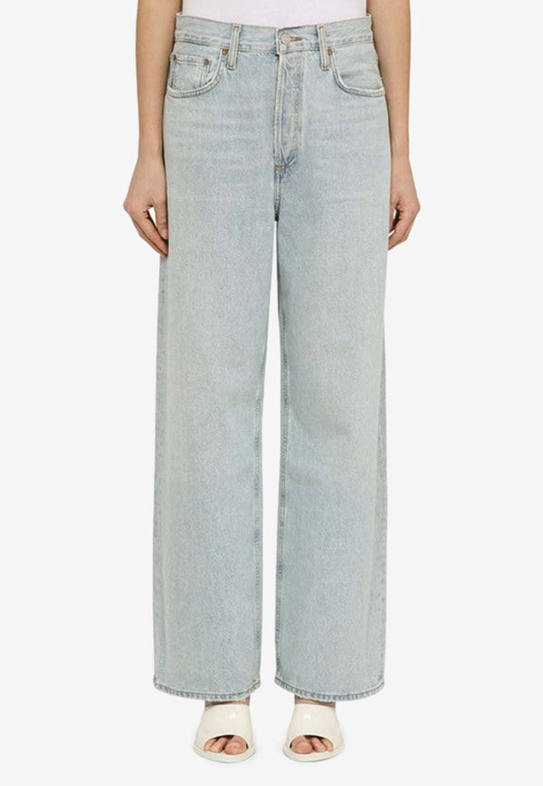 Wide-Leg Denim Pants