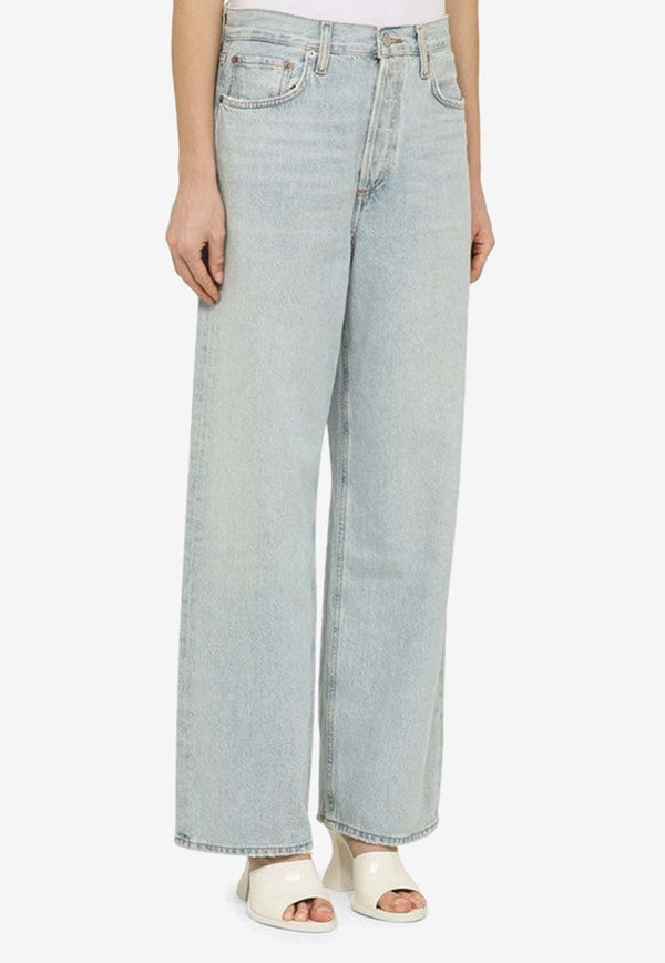 Wide-Leg Denim Pants