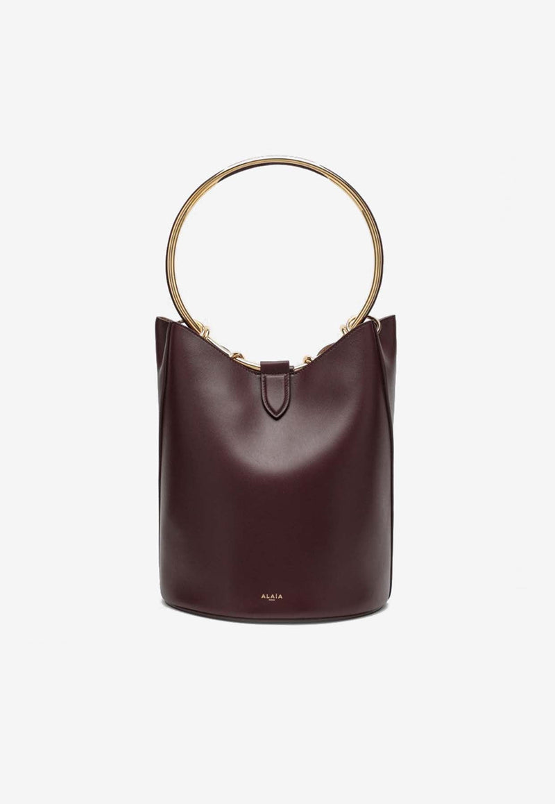 Large Ring Bucket Bag in Calf Leather