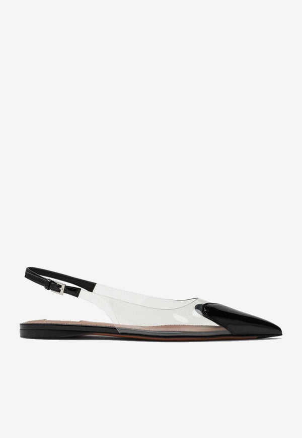 Le Coeur Patent Leather Slingback Flats