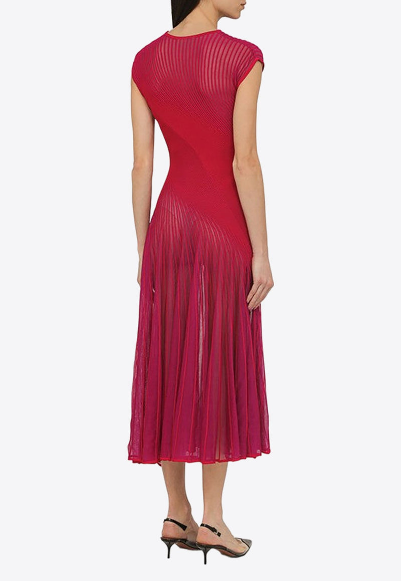 Twisted Silk Blend Midi Dress