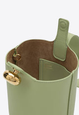 Mini Pebble Leather Bucket Bag