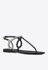 Almost Bare Crystal Jelly Flat Sandals