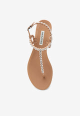 Almost Bare Crystal-Embellished Sandals
