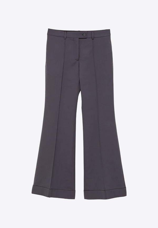 Tailored Flared Pants in Wool Blend