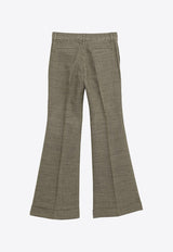 Wide-Leg Pleated Wool Pants