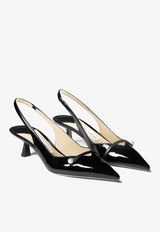 Amita 45 Pointed Pumps in Patent Leather