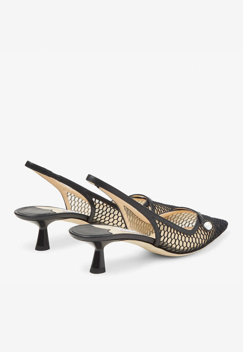 Amita 45 Slingback Pumps in Mesh