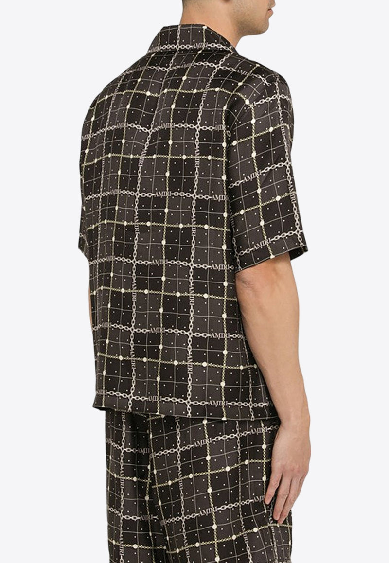 Chain-Pattern Silk Shirt