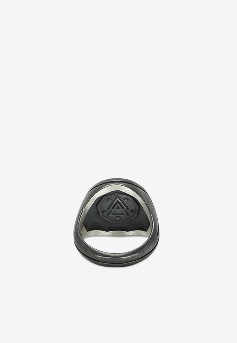 Geometric Frieze Signet Ring