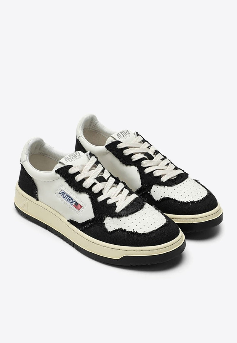 Medalist Leather and Canvas Low-Top Sneakers