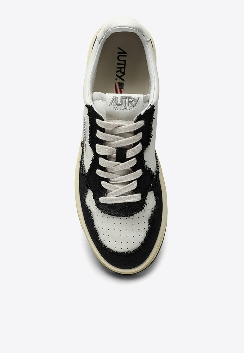 Medalist Leather and Canvas Low-Top Sneakers