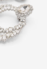 Crystal Embellished Double-Hoop Earrings