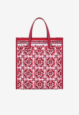 Small Majolica Print Canvas Tote Bag