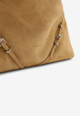 Medium Voyou Suede Shoulder Bag