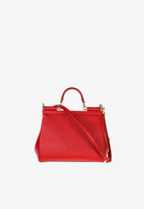 Large Sicily Top Handle Bag in Dauphine Leather