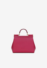 Large Sicily Top Handle Bag in Dauphine Leather