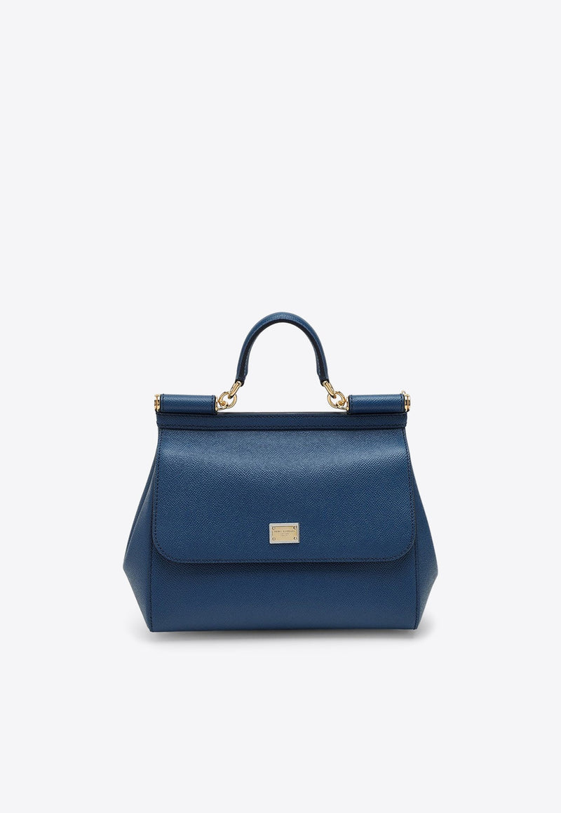 Large Sicily Top Handle Bag in Dauphine Leather