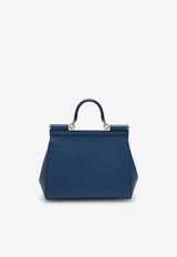 Large Sicily Top Handle Bag in Dauphine Leather