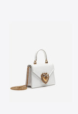 Small Devotion Metallic Leather Top Handle Bag