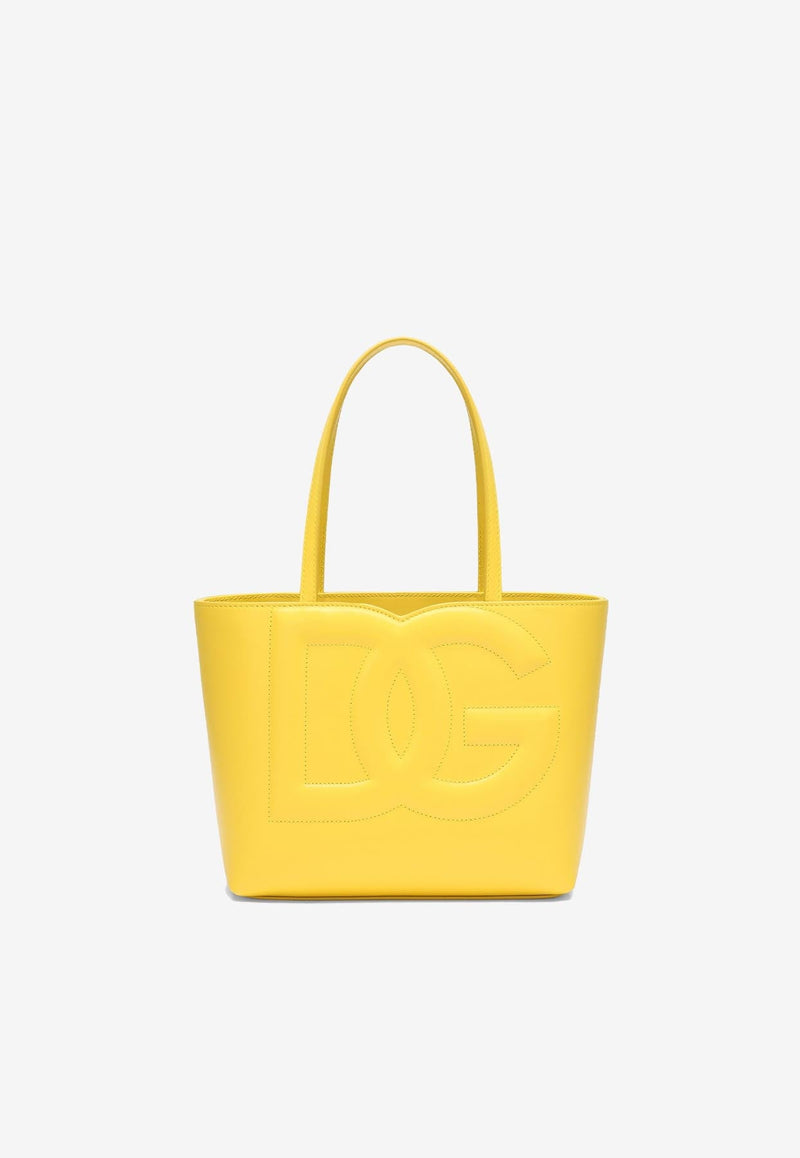 Small DG Logo Tote Bag in Calf Leather