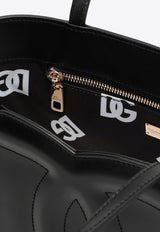 Small DG Logo Calf Leather Tote Bag