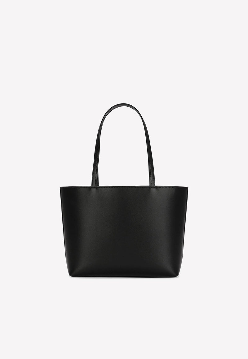 Small DG Embossed Tote Bag in Calf Leather