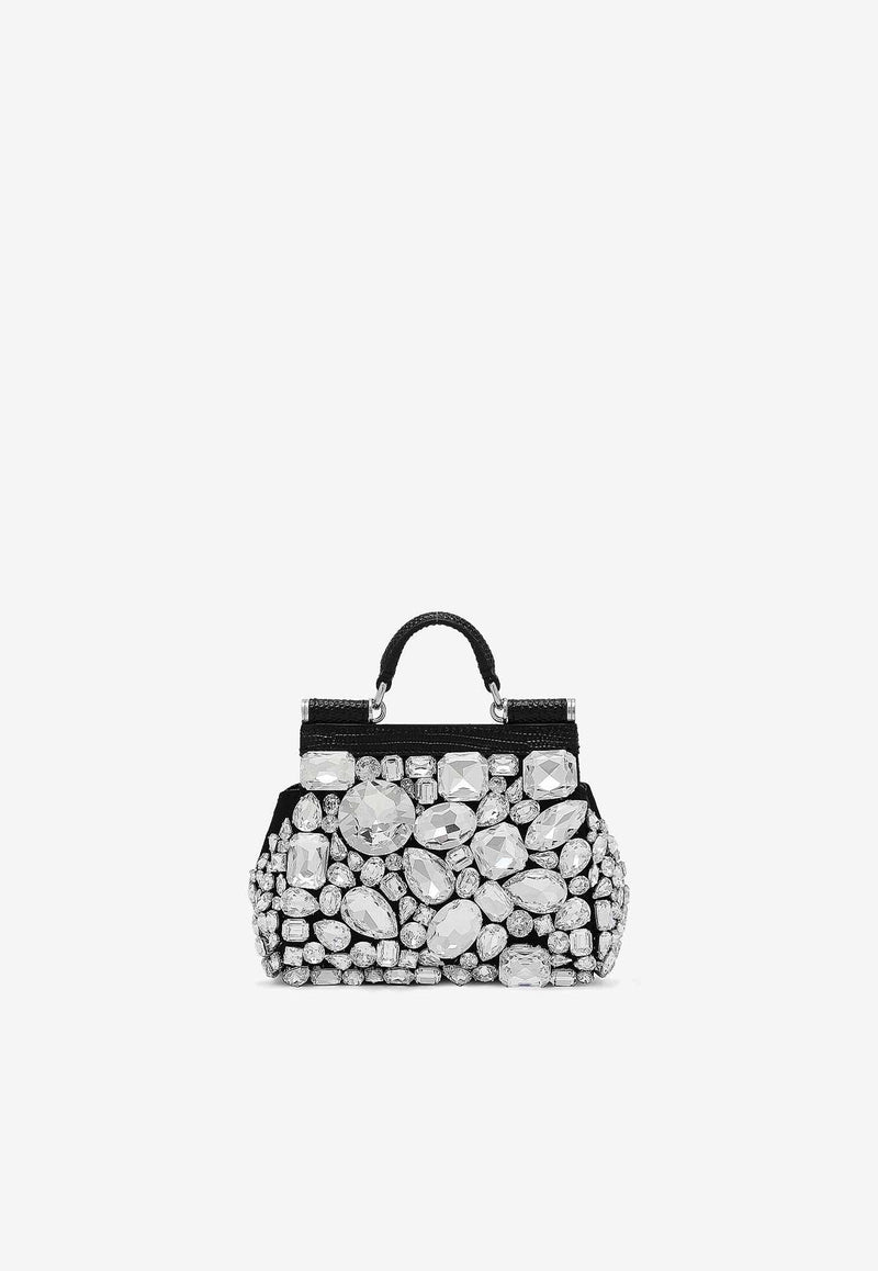 Mini Sicily Crystal-Embellished Handbag