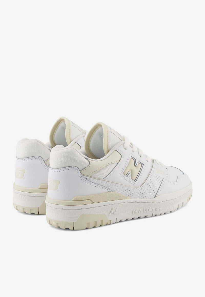 Low-Top 550 Sneakers in White/Cream