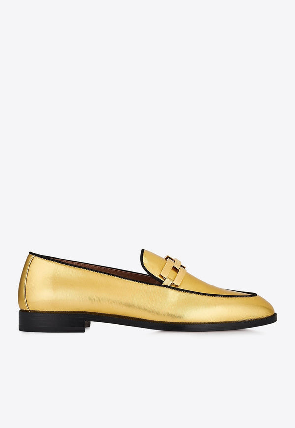 Brandi Logo Metallic Loafers