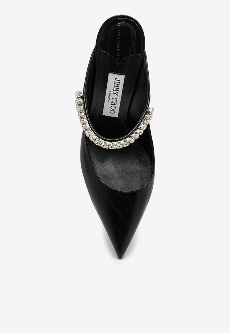 Bing 100 Leather Crystal-Strap Mules