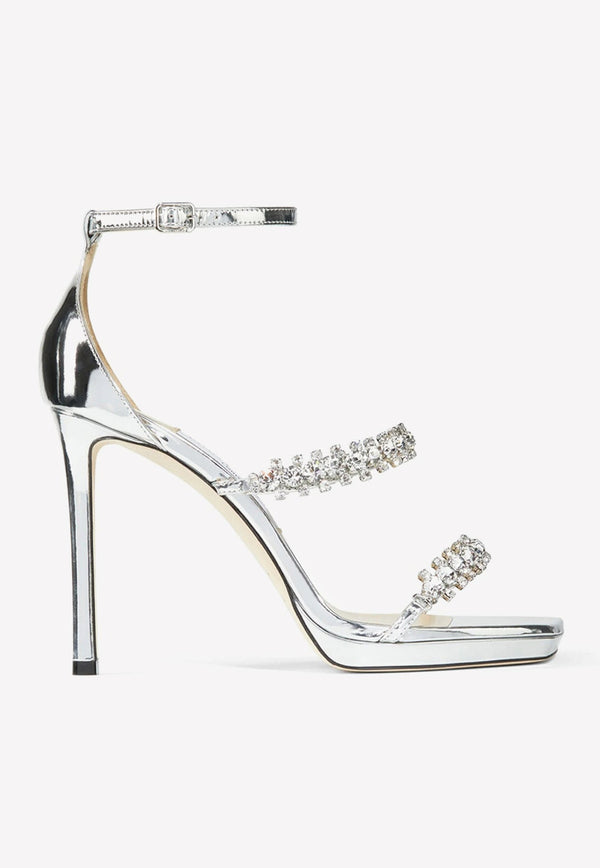 Bing 105 Metallic Sandals with Crystal Straps