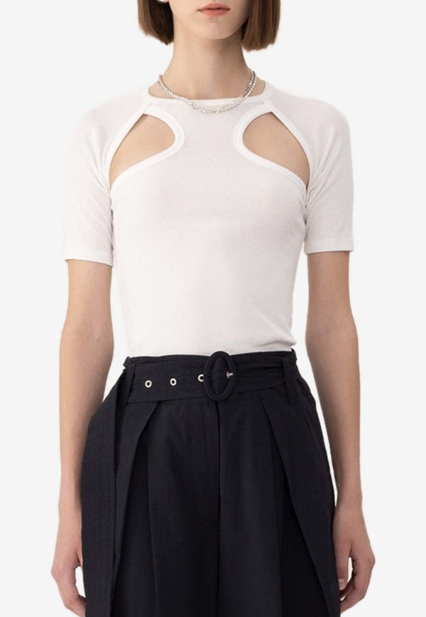 Cut-Out Short-Sleeved Top