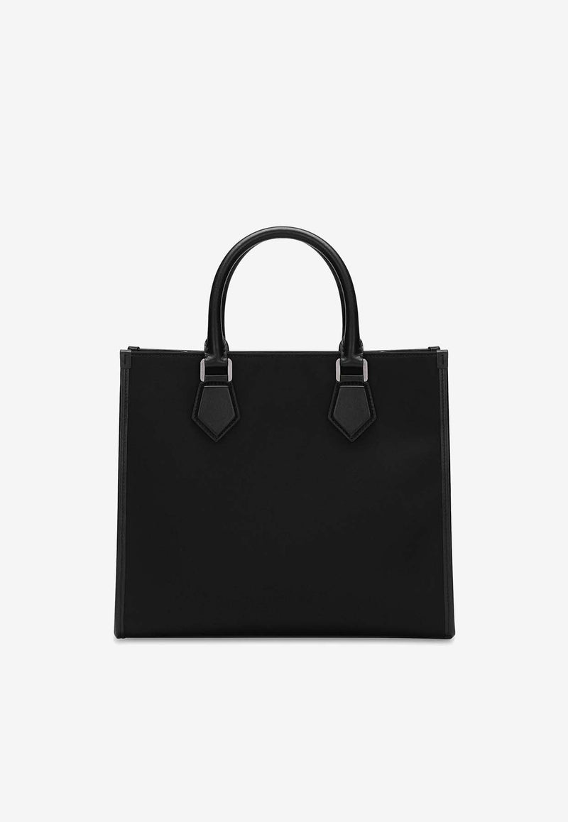 Small Rubberized Logo Top Handle Bag
