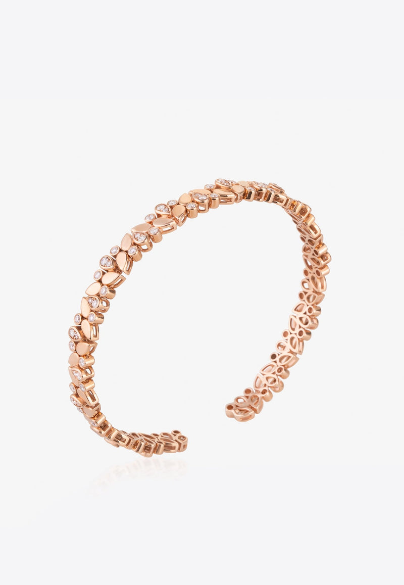 Diamond Splash Collection 18-karat Rose Gold Bracelet with White Diamonds