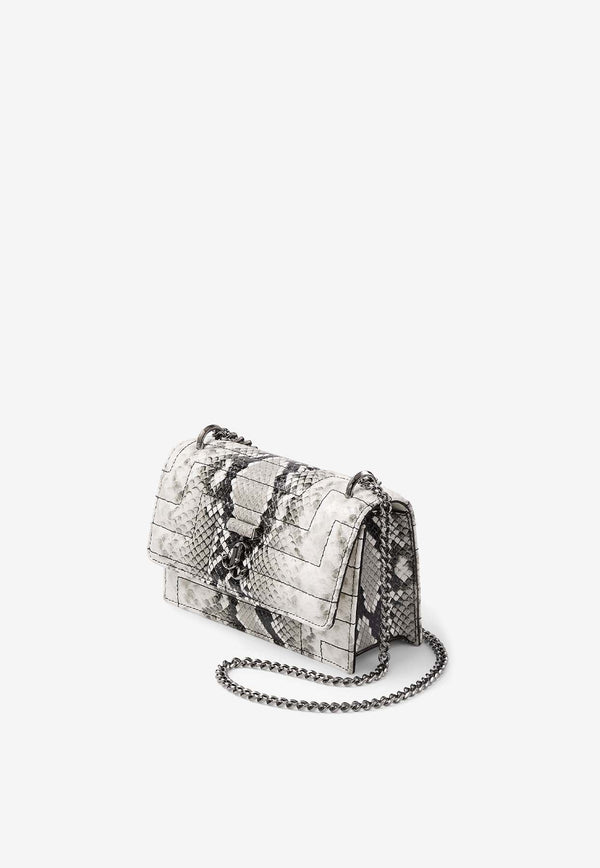 Mini Bohemia Snake Print Leather Shoulder Bag