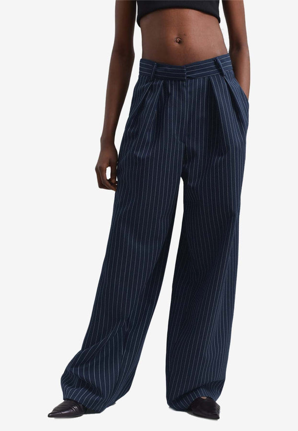 Ripley Wide-Leg Pinstripe Pants