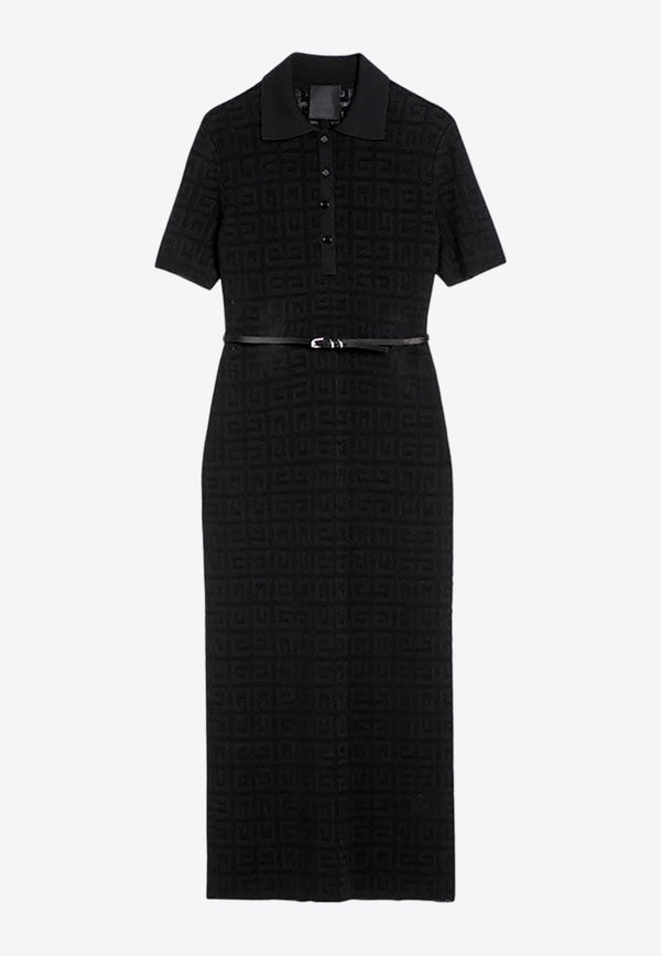 Voyou 4G Jacquard Polo Midi Dress