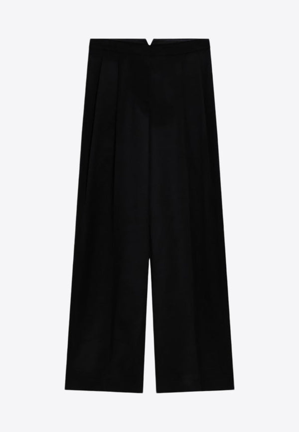 Wool Wide-Leg Tailored Pants