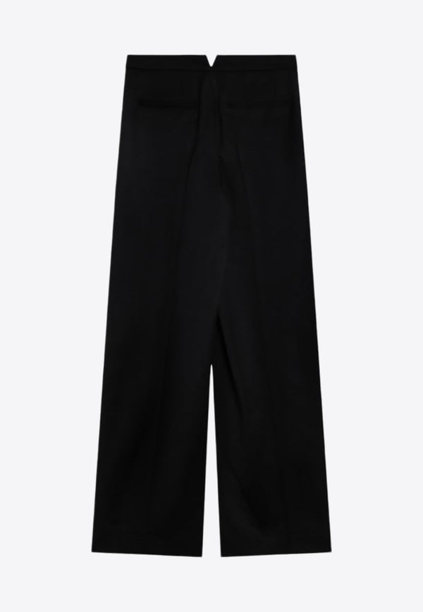 Wool Wide-Leg Tailored Pants