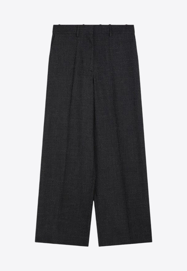 Wool Wide-Leg Tailored Pants