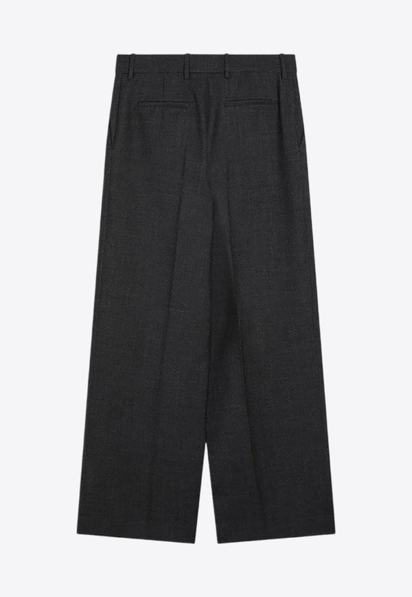 Wool Wide-Leg Tailored Pants