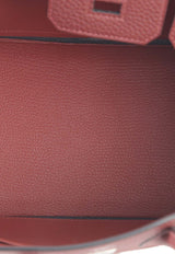 Birkin 25 Verso in Rouge H and Rouge Venitien Togo Leather with Palladium Hardware