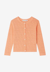 Baby Girls Cherry Openwork Cardigan