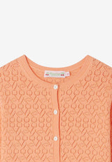 Baby Girls Cherry Openwork Cardigan