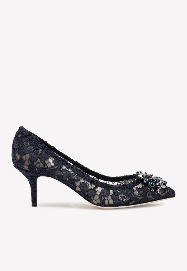 Bellucci 60 Lace Pumps with Brooch Detail