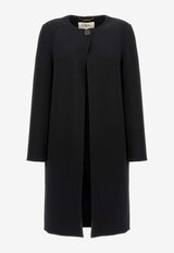 Wool-Blend Cape Coat